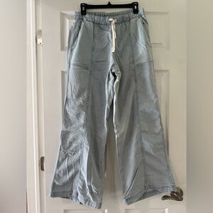 Aerie Denim Blue Elastic Waist Pants